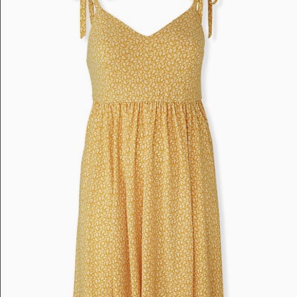 Yellow floral dress
